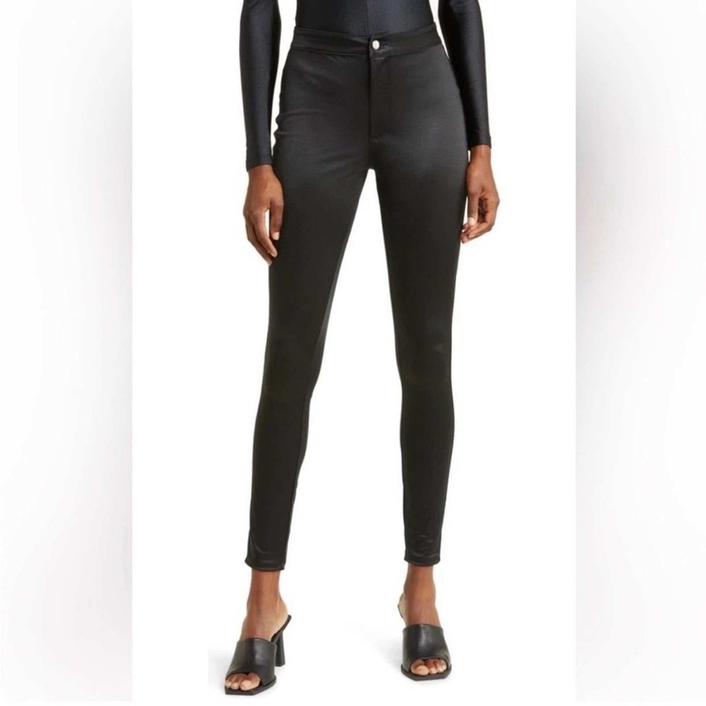 SKIMS Womens Black High Waisted Skinny Disco Pants Size Medium Stretch Slim